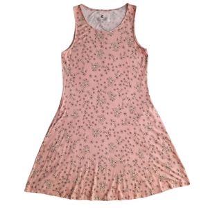 CUPIO Floral Trapeze Sun Dress Pockets